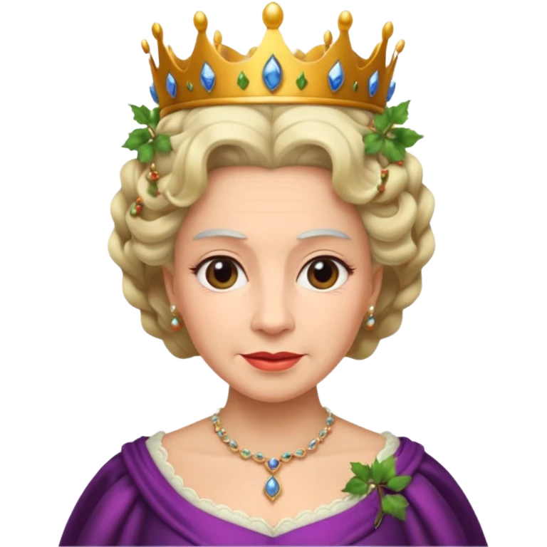 The queen with vine-like hair emoji