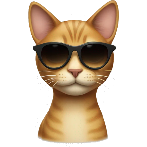 Cat with sunglasses emoji