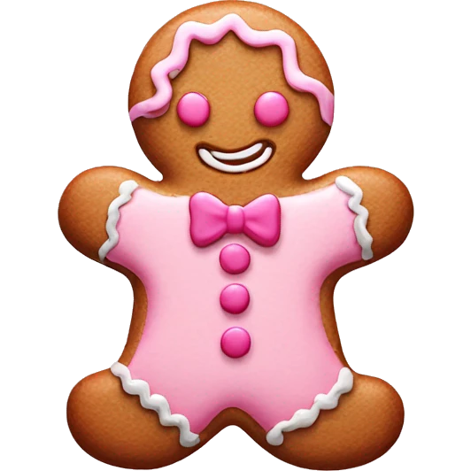 pink aestetic gingerbread h emoji