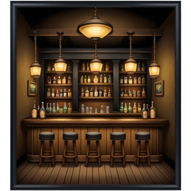 Old world speakeasy bar  emoji