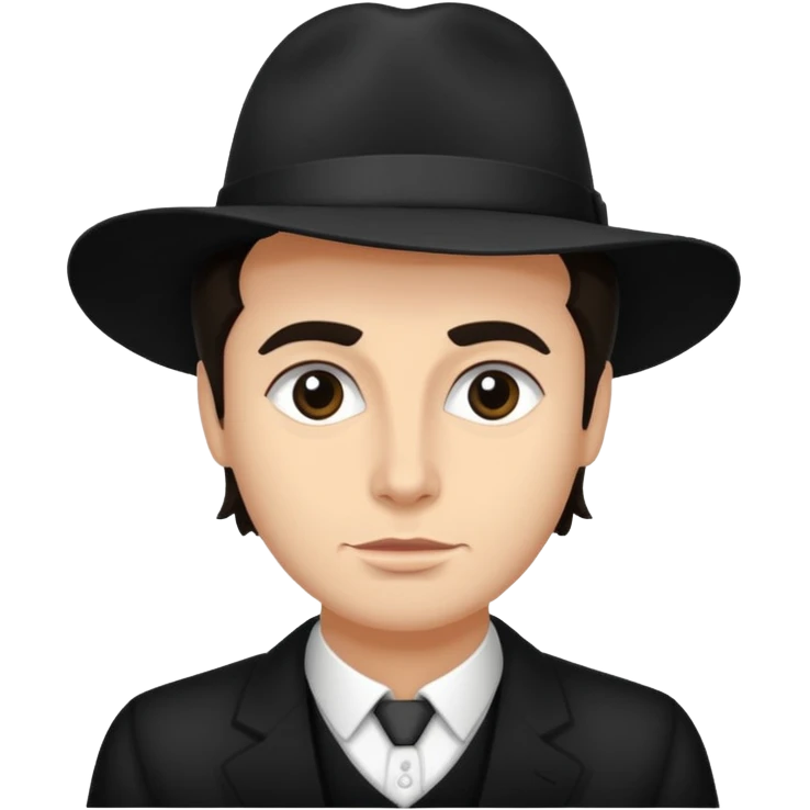 berger autralien noir et blanc avec une jupe emoji