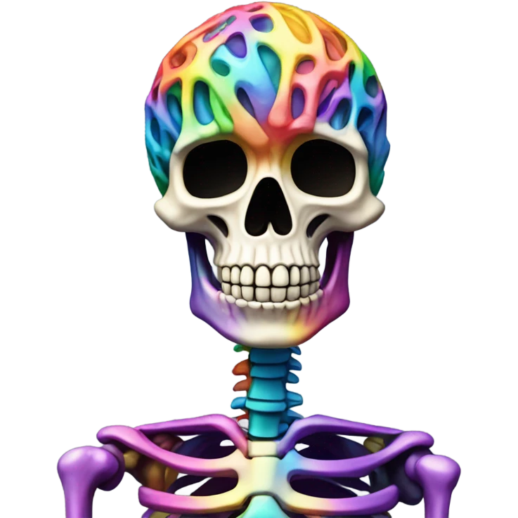 Rainbow skeleton emoji