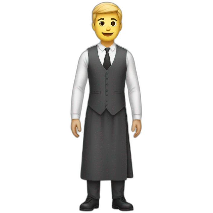 Un homme portant une robe emoji