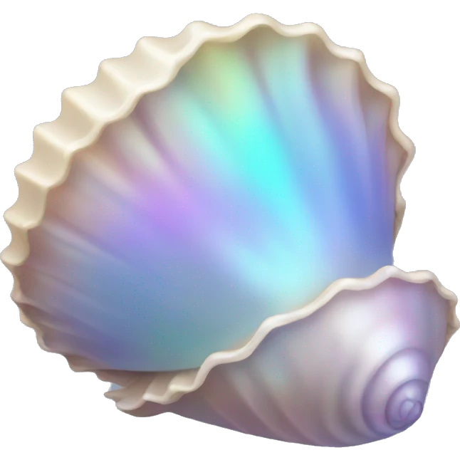 Pale holographic shells emoji