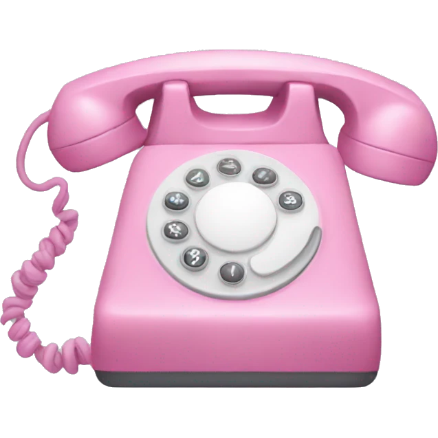 Pink phone emoji