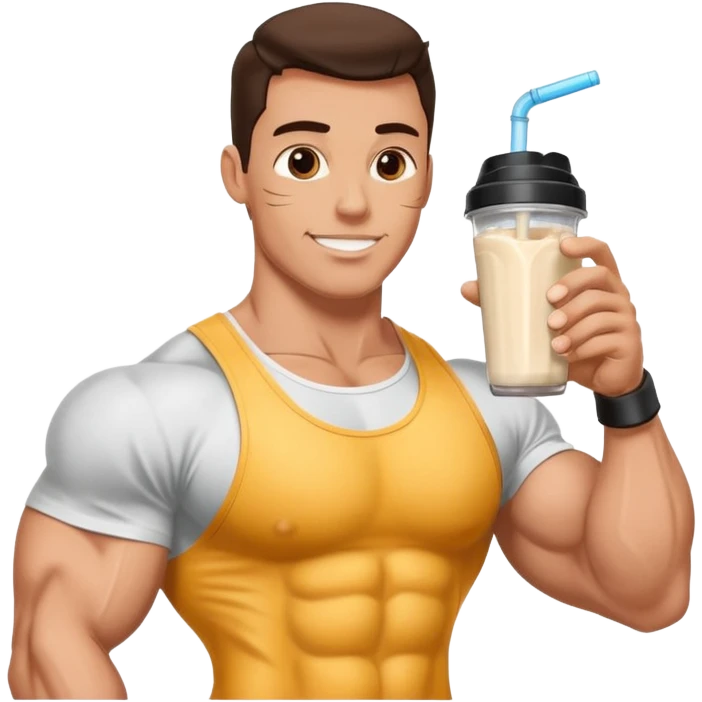 protein shake in shaker for bodybuilders emoji
