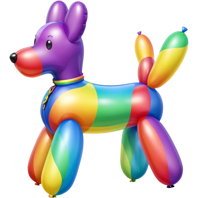 rainbow balloon dog emoji