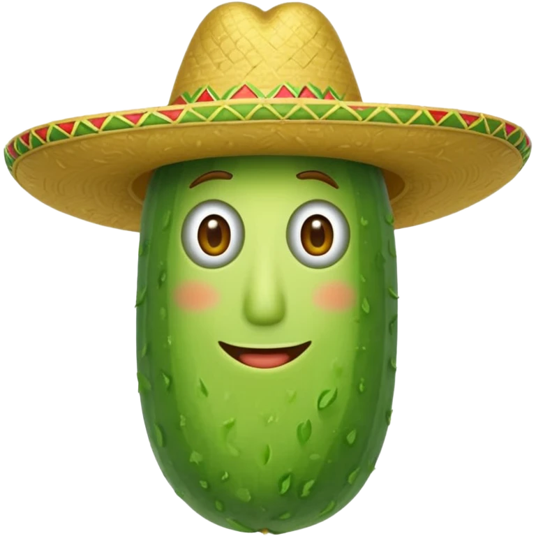 cucumber wearing a sombrero emoji