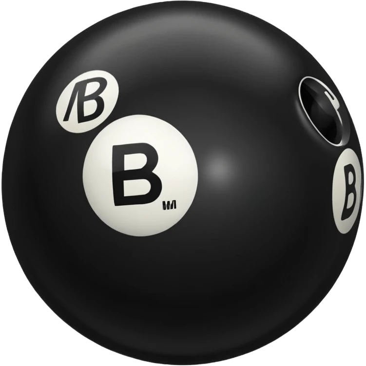 Black pull Ball with MB written on it. Nothing else no holes. emoji