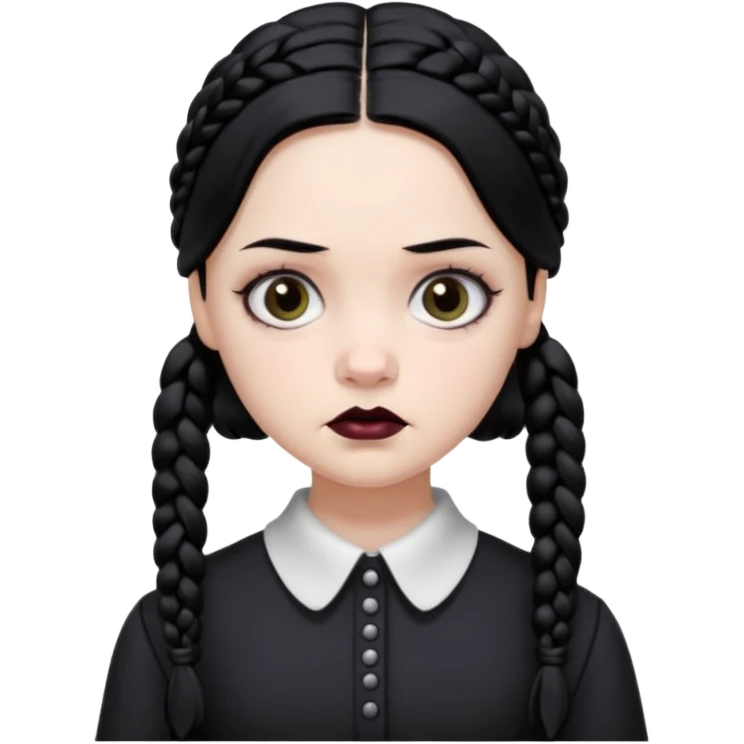 Quiero que me crees un emoji de Wednesday Addams emoji
