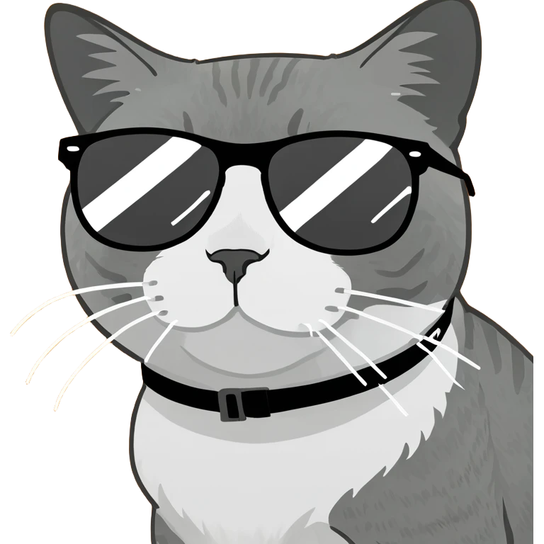 Cat with sunglasses emoji