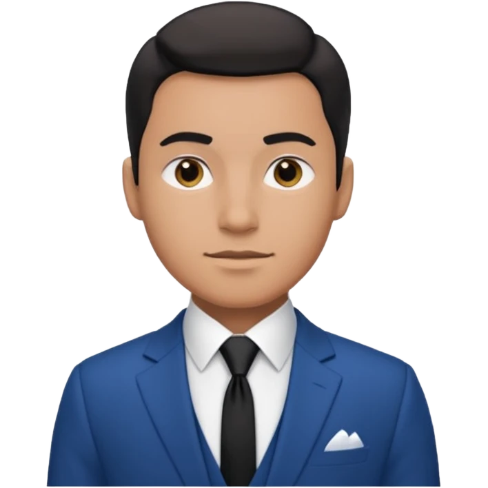 a man with blue suit emoji