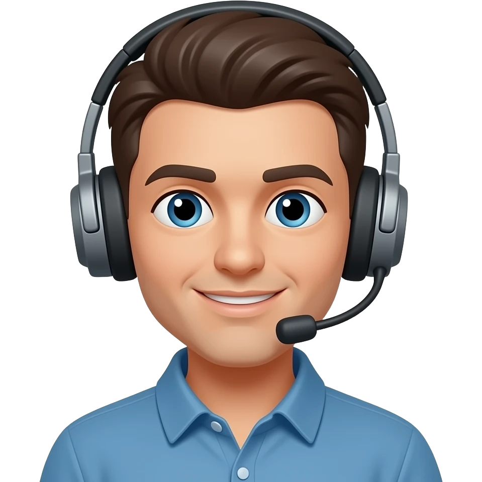 PERSONA  CON CASCOS INFORMATICOS emoji
