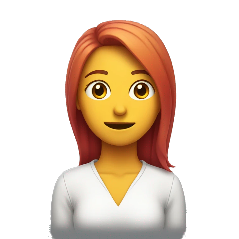 Chica pelirroja durmiendo emoji