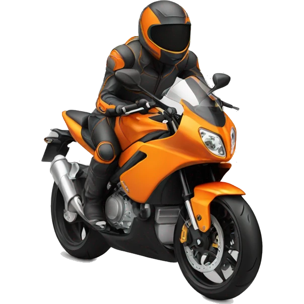 sport motorcycle orange emoji