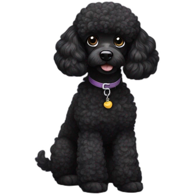Black poodle emoji