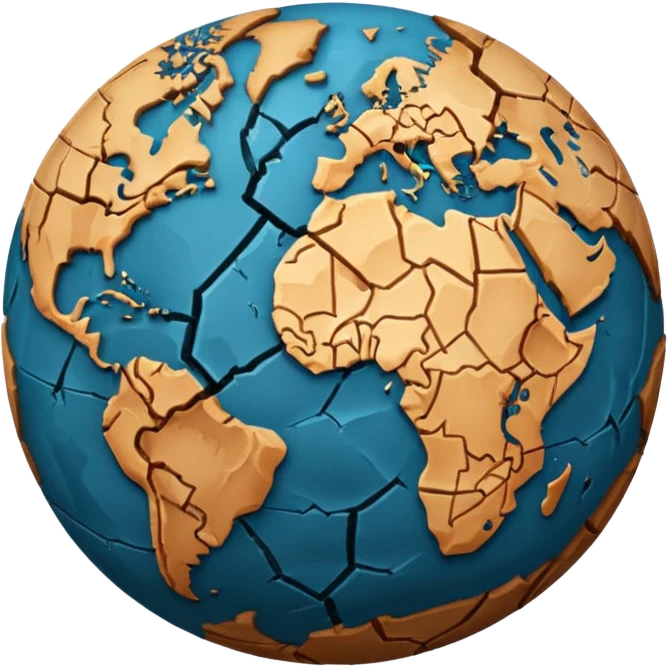 Brown planet earth emoji