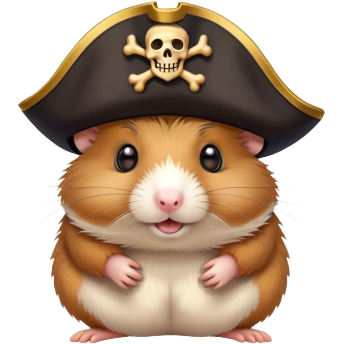 A Pirate hamster emoji