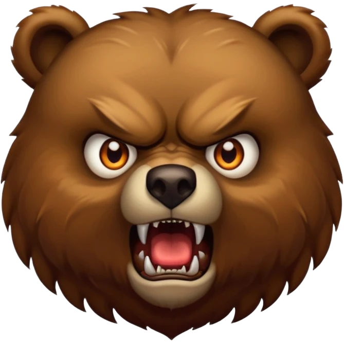 scary bear emoji