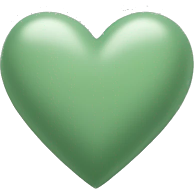 Sage green heart emoji