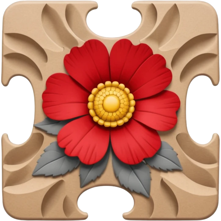 One piece of the puzzle + flower emoji