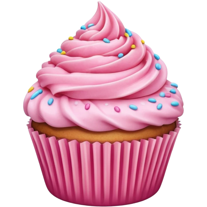 Cupcake with pink icing emoji