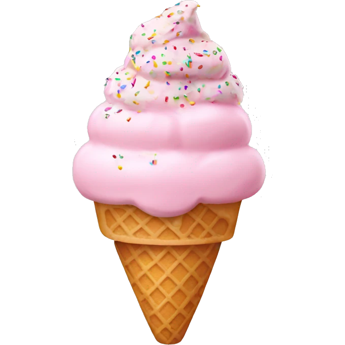 Light pink ice cream with sprinkles  emoji