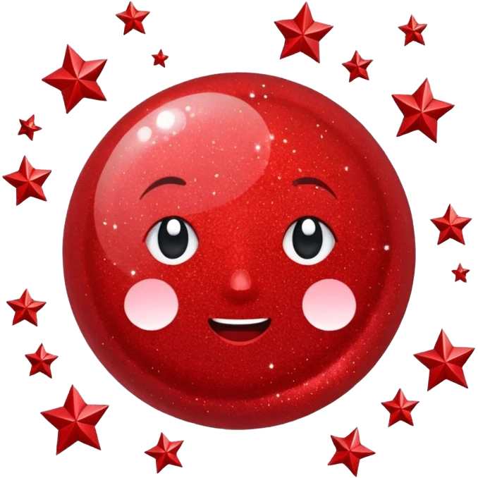 red glitter natal emoji