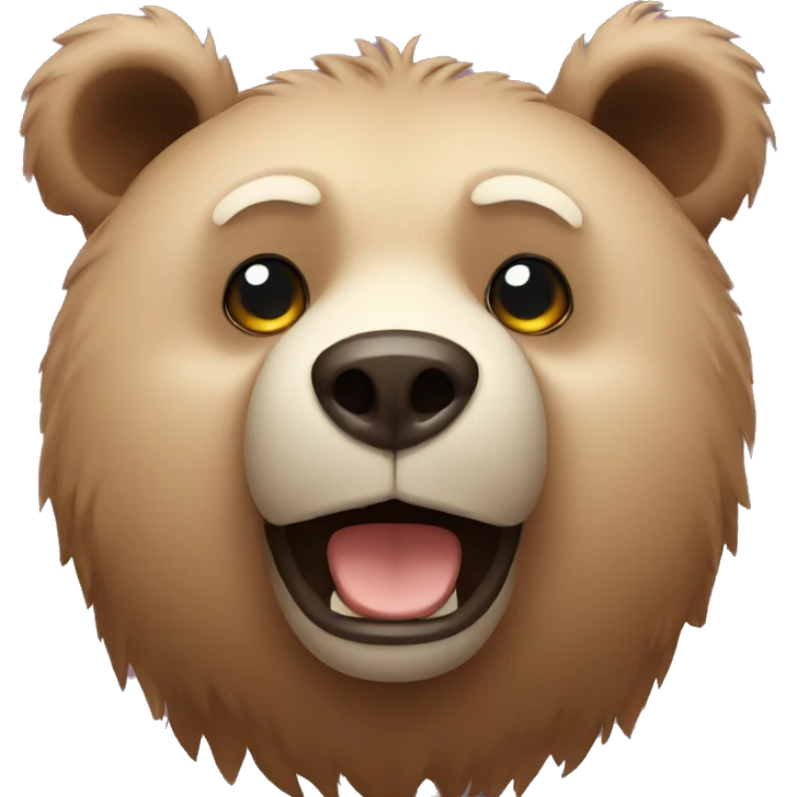 Bear with star eyes emoji