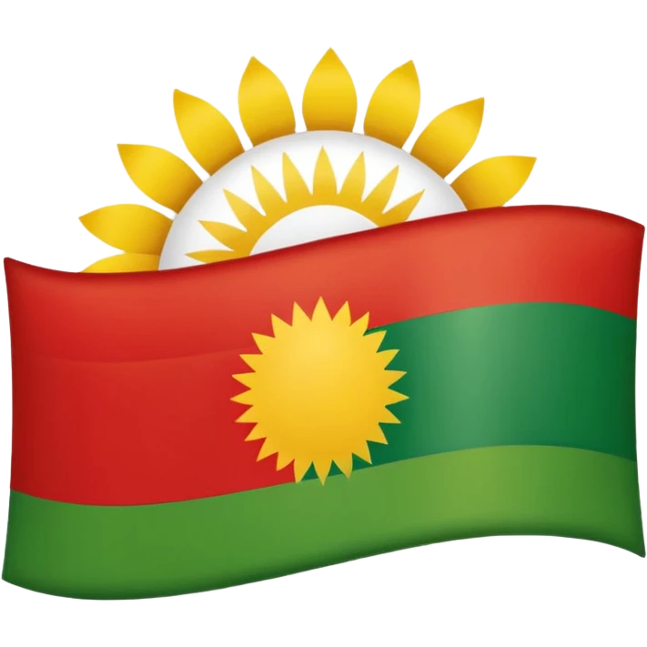 Kurdisch flagg emoji