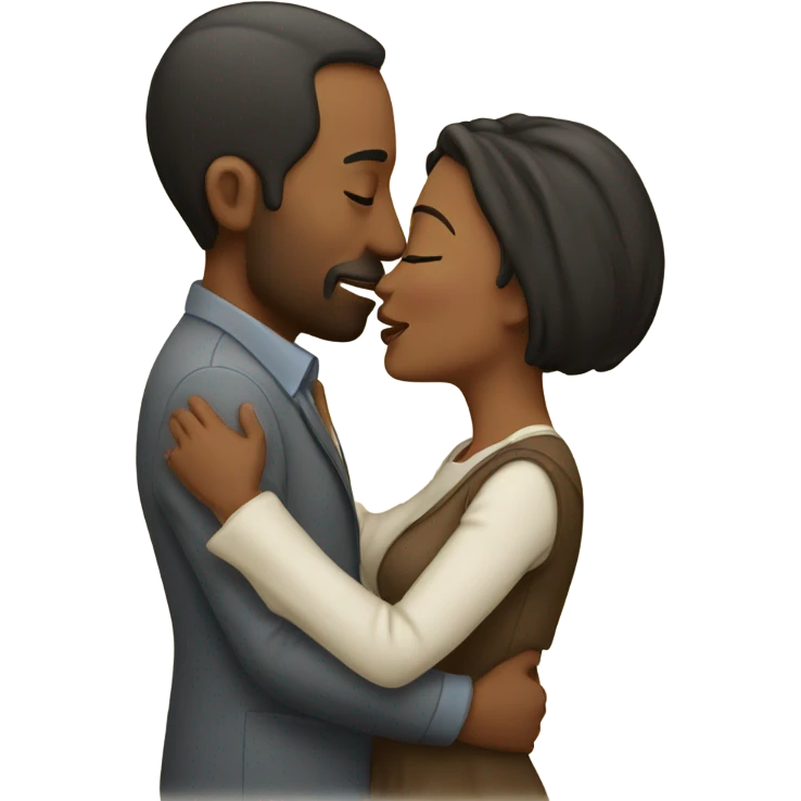 Husband kissing wife emoji