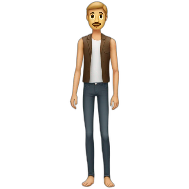 Long legs circle body man emoji