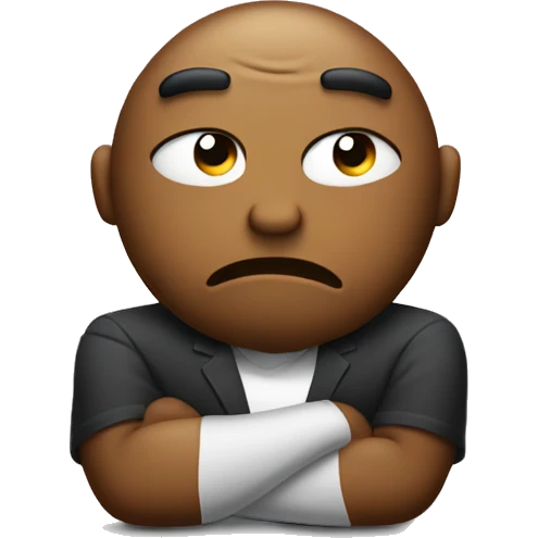 Pouting emoji with arms crossed emoji