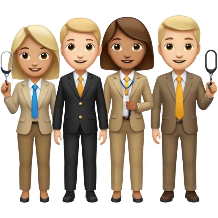 Employees with Lanyards emoji
