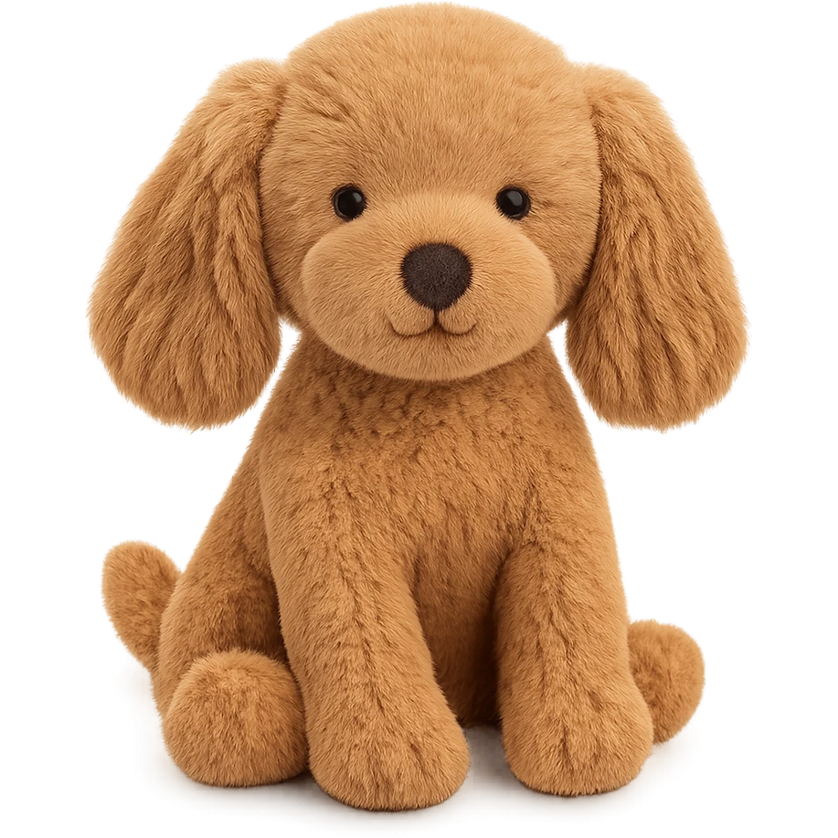 cute cocker spaniel puppy jellycat plushie emoji