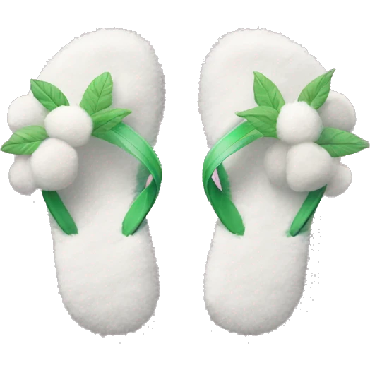 Make a pair of fluffy flip flops emoji