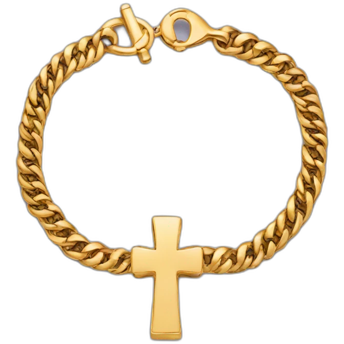 Bracelet with a cross in the middle emoji