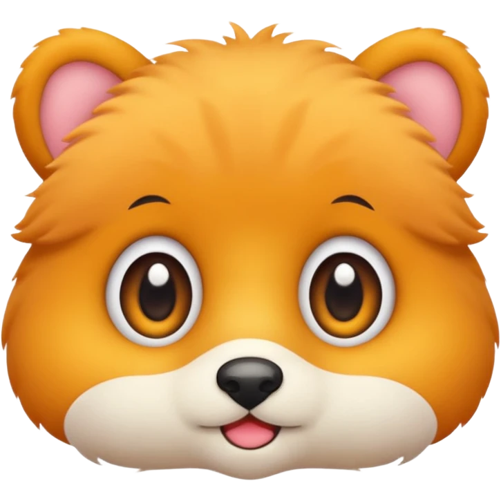 simple cute face, animal eyes, not person eyes emoji