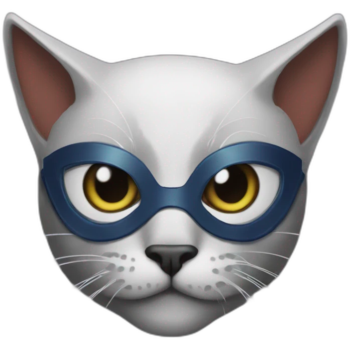 Cat wear spider-man's mask emoji