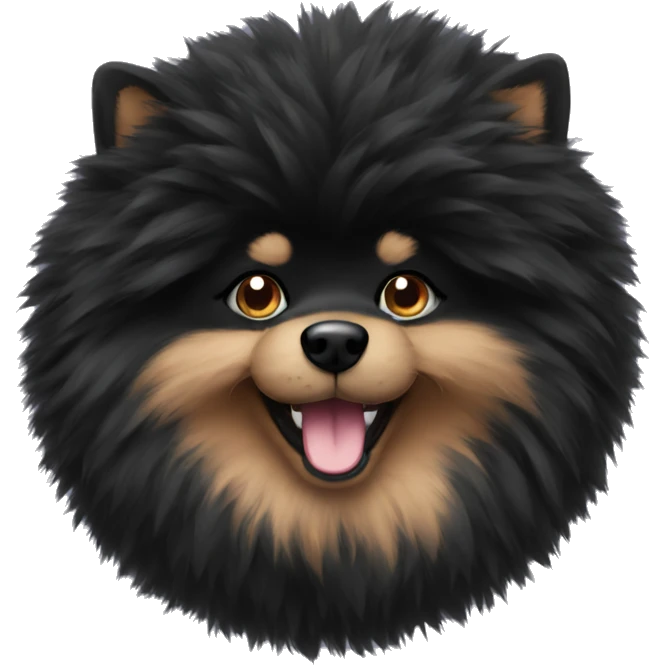 black pom pom emoji