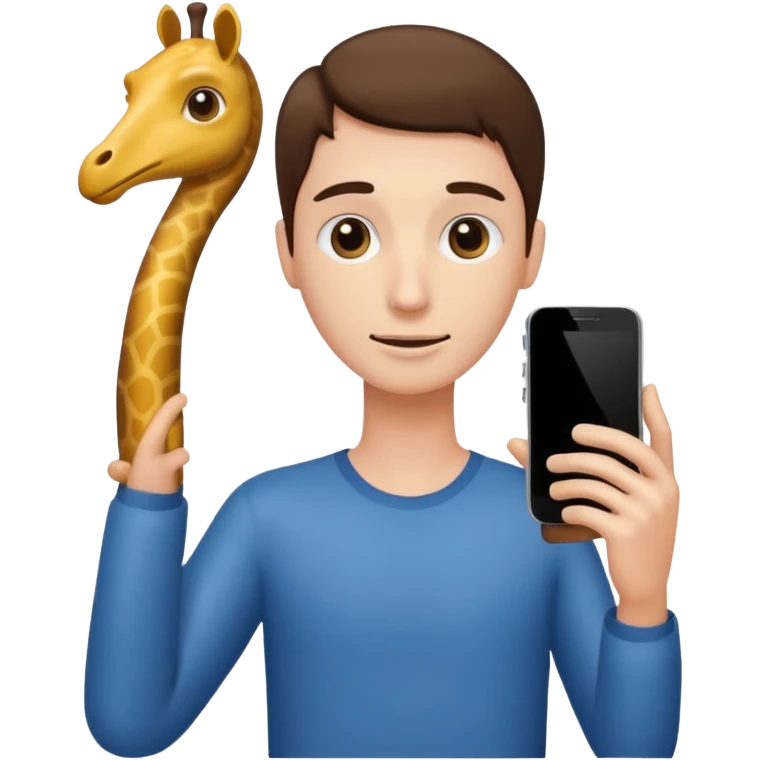Super Long long neck queer on phone  emoji