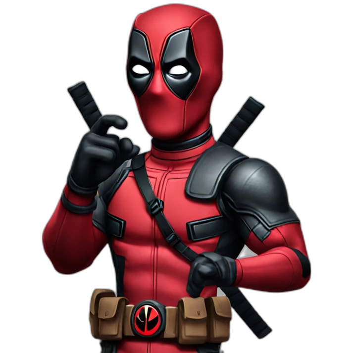 Deadpool waving emoji