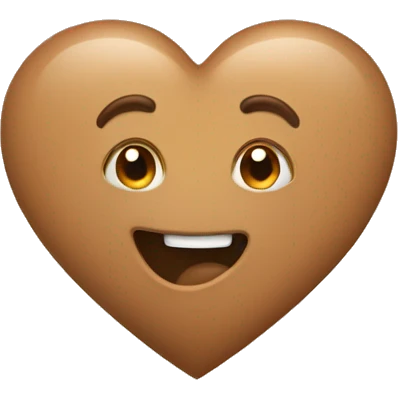 Light brown heart  emoji