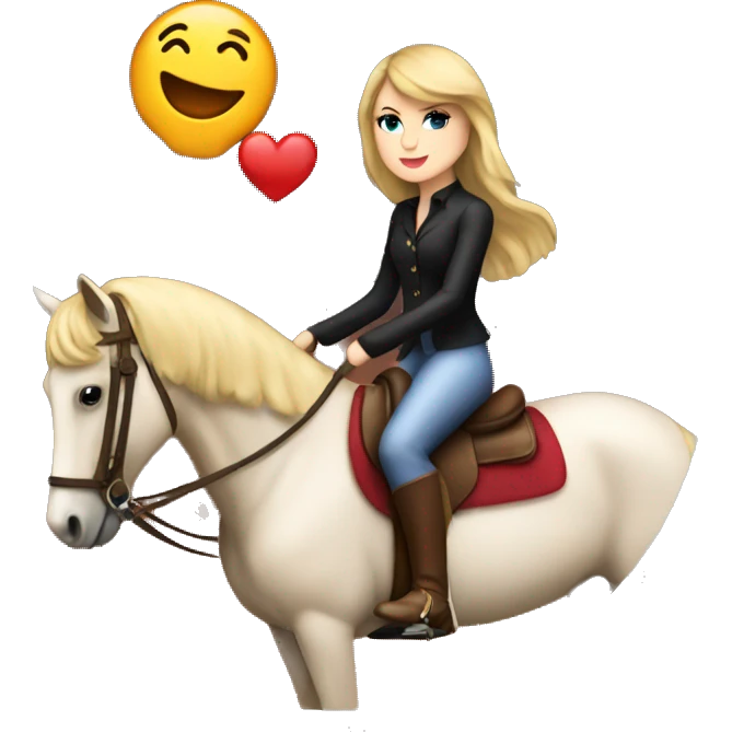Taylor swift riding a horse emoji