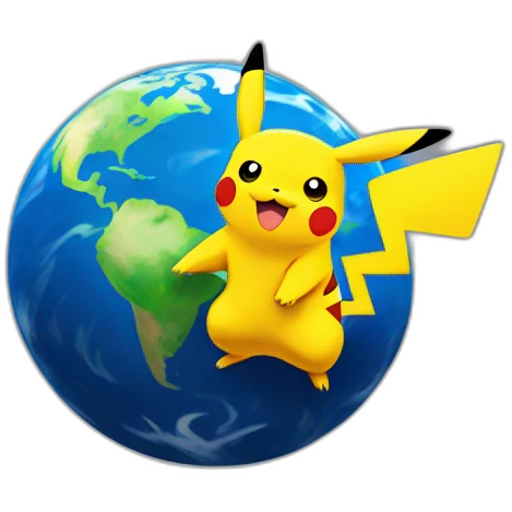 pikachu meets earth emoji