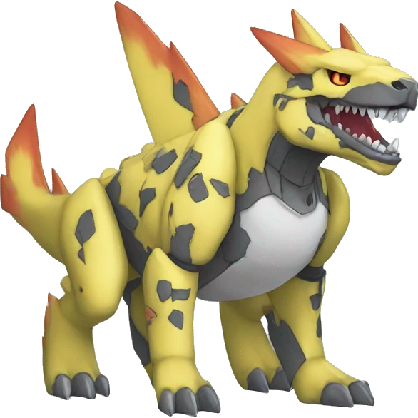  Cool Edgy Digimon-Fakemon-Rex with edgy markings full body emoji