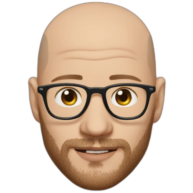 bald tom hardy with glasses emoji