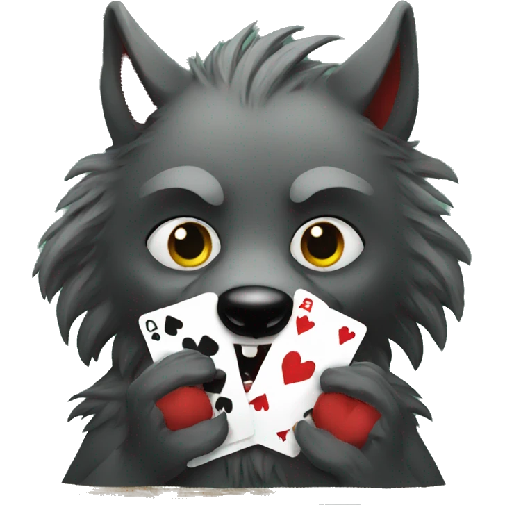 werewolf playing cards emoji