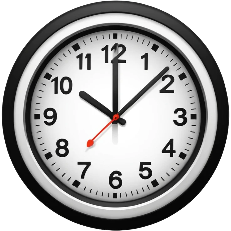 clock back and white filled emoji