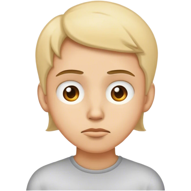 a scarily realistic thinking emji emoji